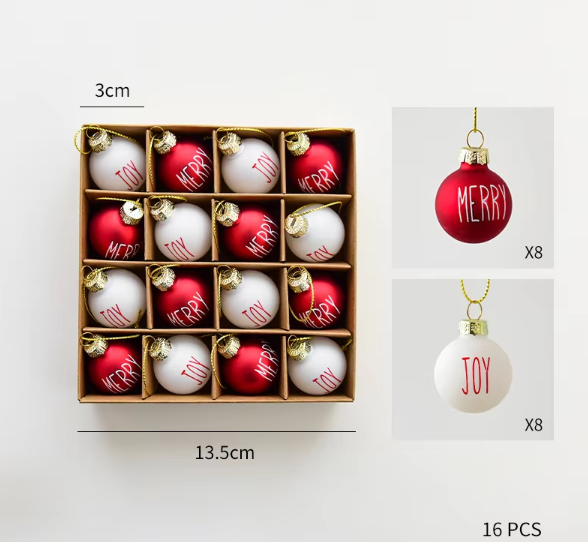Boule Joymerry rouge et blanche Rouge