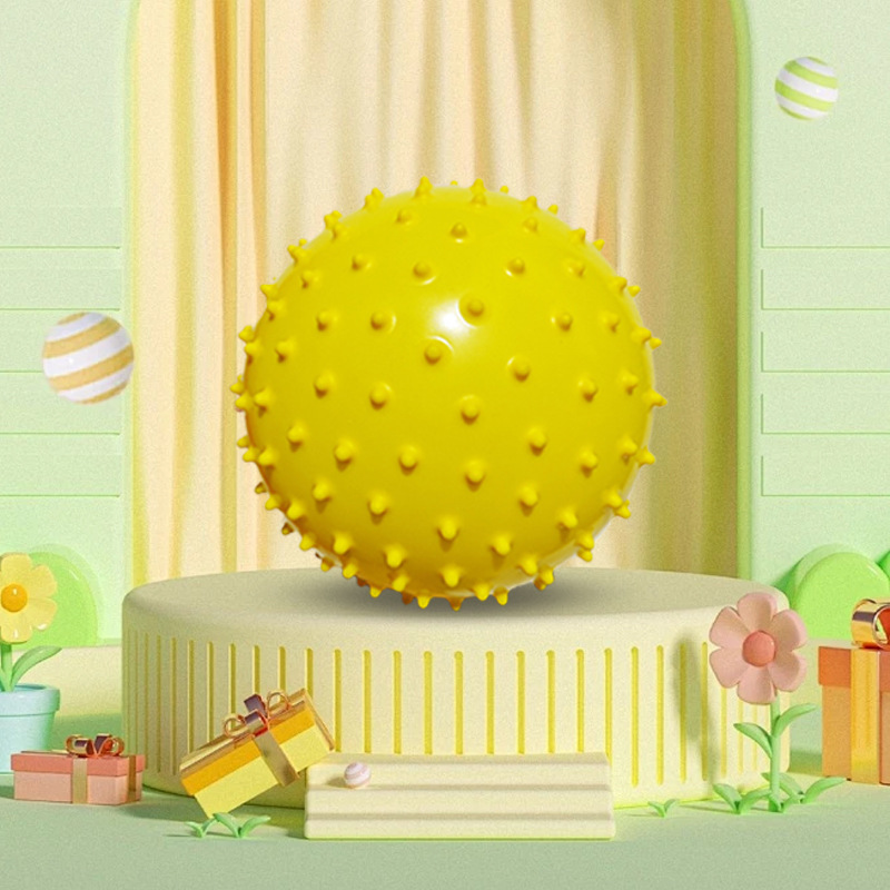 Bola de espinas de 16 cm amarilla