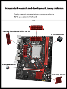 ATX Gaming <strong>Computer</strong> Motherboard H610 LGA1700 Supports <strong>Intel</strong> Core I3/i5/i7/i9 12th/13th <strong>Processor</strong> DDR5 Memory RAM for Desktop - Product Image 2