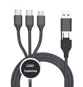 三星快速充电和支持Iphone 15充电的5合1发光二极管标志定制标志设计Usb C电缆