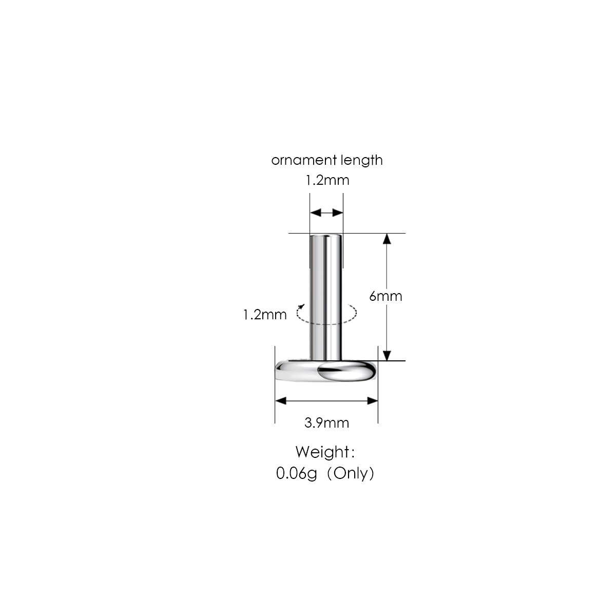 Silver - 6mm