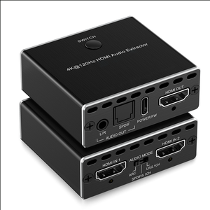 8K60HZ 4K120HZ HDMI 2,1 Audio Extractor Switcher Hdmi Switch 2 in 1out 8K HDMI Audio Extractor Sonos EARC/ARC - Product Image 1