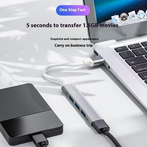 USB3.0 100 Megabyte Aluminum Alloy Docking Station Non-Drive <strong>Network</strong> Card <strong>Type</strong>-C RJ45 Wired <strong>Computer</strong> Hub for Laptop USB External - Product Image 4