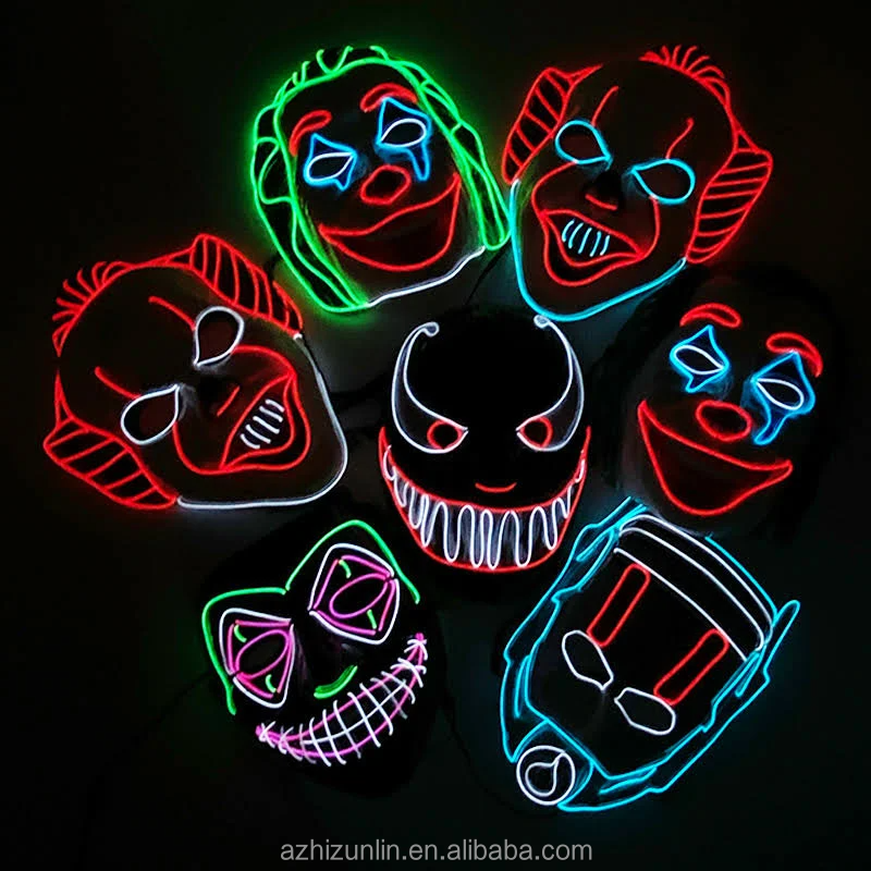 maschera da clown colorata