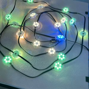 UCS2904 <strong>IC</strong> RGBW <strong>LED</strong> <strong>Pixel</strong> <strong>Module</strong>;DC24V 20pcs/set 40mm Diameter,IP68;1.8W;IP68 Rated;black Wire;20cm Wire Spacing;clear Flat case - Product Image 6