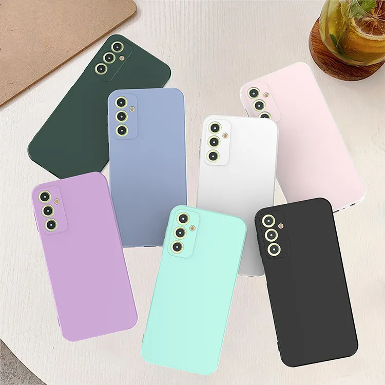 Diseño personalizado para Samsung Galaxy A24 A54 A34 A14 funda brillante lente protectora suave piel sensación silicona TPU funda de teléfono