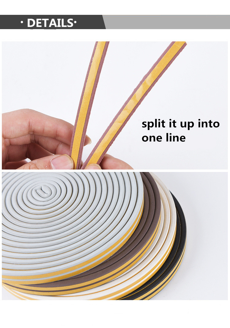 d type foam sealing strips weather stripping door seal strip