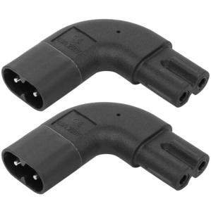 電源アダプタコネクタIEC 320 C7 to C8図8左右角度電源アダプタ - Product Image 2