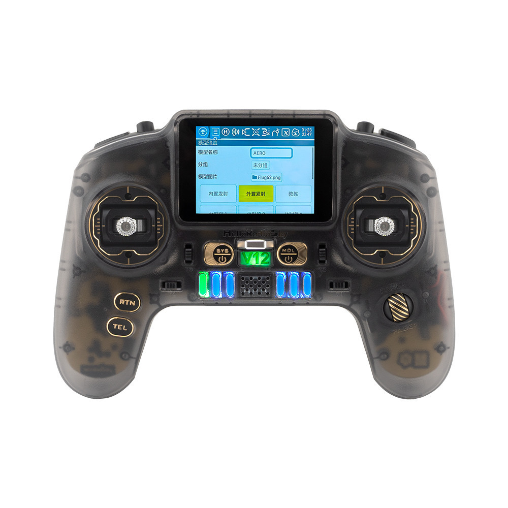 Joystick en métal noir semi-transparent V12MAX
