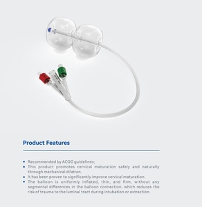 Pabrik langsung silikon sekali pakai penyembuhan serviks balon ganda ketebalan kateter kapasitas 80ml panjang 400mm - Product Image 2
