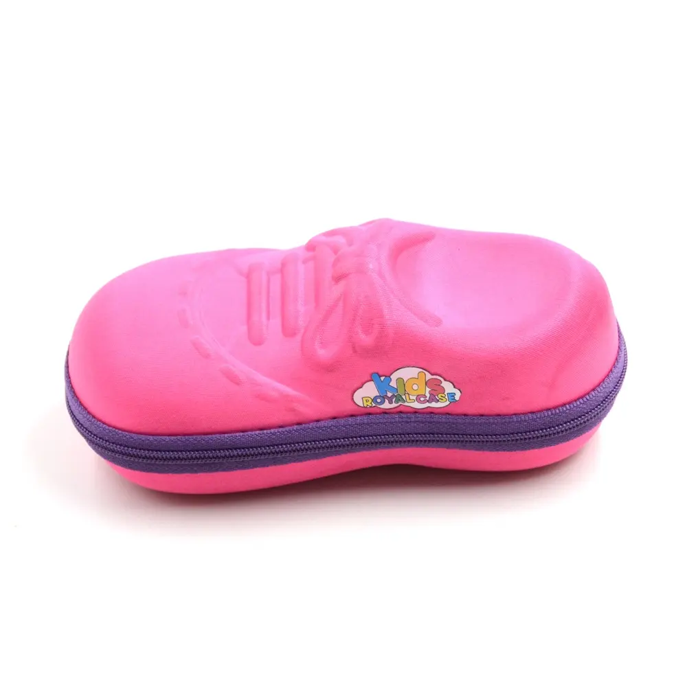 Eyewear trường hợp kính mắt trường hợp giày hình EVA đáng yêu con cho trẻ em sợi nhỏ vải, PU da một mảnh trong túi poly chấp nhận
