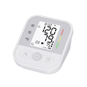 Braço superior elétrico portátil voz médica Smart <span class=keywords><strong>Sphygmomanometer</strong></span> pressão arterial Monitor LCD Display medição oscilométrica - Product Image 4