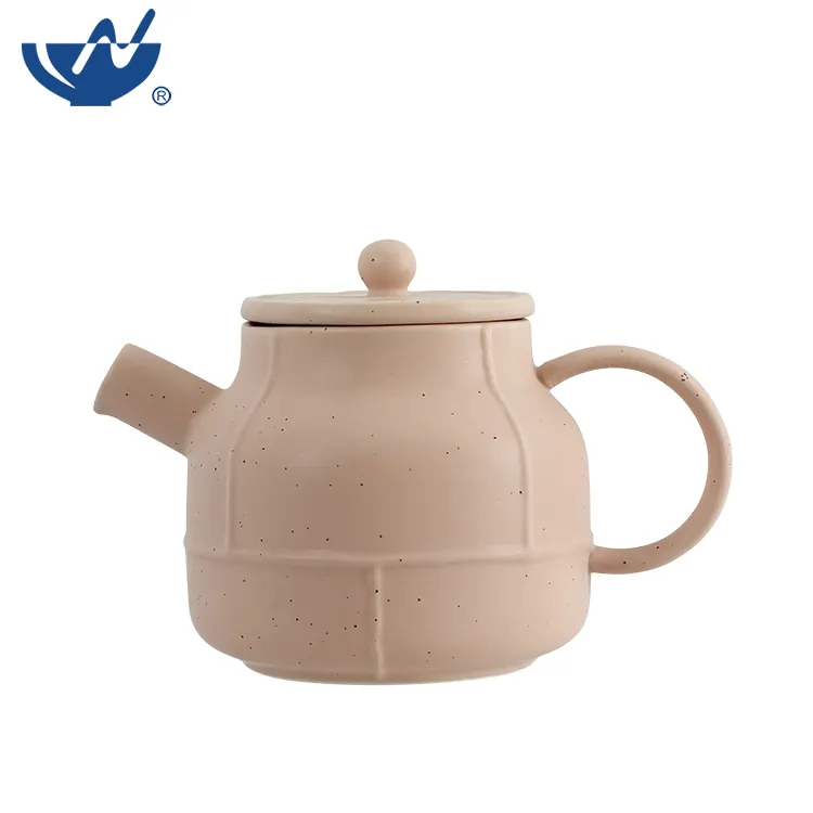 Nordic Matte Color Macarons Ceramic Teapot Home Use Korean Porcelain Teapot