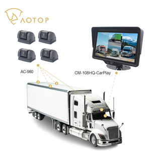 Wireless CarPlay Android Auto Connection 10&quot; Rear View <strong>Monitor</strong> 4CH HD Video Signal <strong>Input</strong> Vehicle All-Round Blind Spot Monitoring - Product Image 4