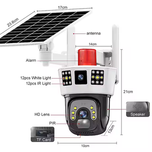 Cámara PTZ para exteriores V380 Pro controlada por aplicación con detección de movimiento de visión nocturna y sensores CMOS de luz LED Red 4G - Product Image 6