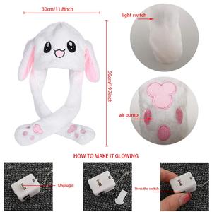 Ördek Flap şapka Led tavşan şapka için parti ücretsiz örnek özel kişiselleştirin peluş çocuklar için oynamak/peluş Led ışık ayı şapka/dolması peluş - Product Image 4