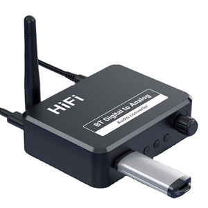 2024 HG Digital to Analog Audio DAC Converter Spdif Optical Fiber Signal to 3.5MM AUX Amplifier <strong>Decoder</strong> Bluetooth 5.0 Receiver