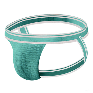 Heren 3Cm Tailleband Gestreepte Zijbanden Jockstrap Sexy Beer Heren Ondergoed Lage Taille Ademende Katoen Sexy Homo Mannen Jockstrap - Product Image 3