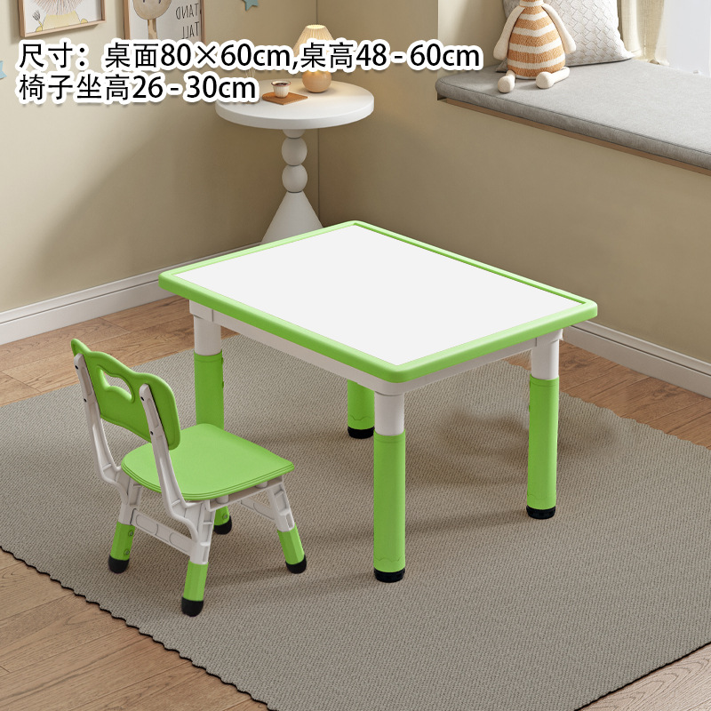 Une table et une chaise vert ardoise blanc