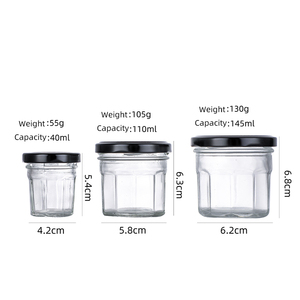 NCJ001 40Ml/110Ml/145Ml/210Ml/300Ml/450Ml ขนาดเล็กรอบแก้ว Jam Jars พร้อมฝาปิดเก็บผักดอง Jar อาหาร - Product Image 2