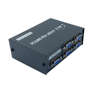 FJGEAR 1920*1440 Manual 4X1 VGA Video SWITCH <strong>4</strong> <strong>Input</strong> <strong>1</strong> <strong>Output</strong> VGA Switch Wide Screen Kvm Usb <strong>4</strong> Port Vga Switch Selector