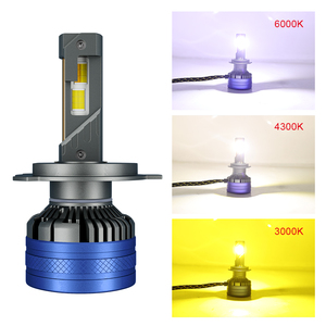 Çift renk k68 sarı led flaş ile araba farı 6000k 3000k led sis işık h11 led far h4 led akıllı uzaktan kumanda - Product Image 3