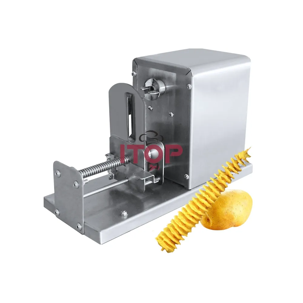 Cortador eléctrico de patatas tornado de alta eficiencia, máquina de corte de patatas en forma de espiral trenzada de fácil operación