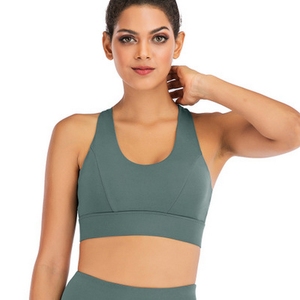 Women's Plus Size Push up Sports Top Seamless <strong>Gym</strong> Yoga Thin Bra High Quality Women's Bra Thong Set