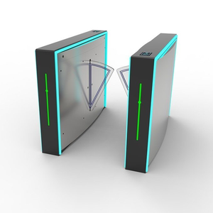 Fabrik preis 304 Edelstahl Voll automatischer Finger abdruck RFID-Karten zugangs kontroll system Klappen drehkreuz für Luft [Port & U-Bahn - Product Image 3