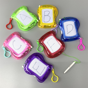 Развивающая игрушка для детей DIY Doodle Writing Painting стираемая мини магнитная доска для рисования брелок - Product Image 3