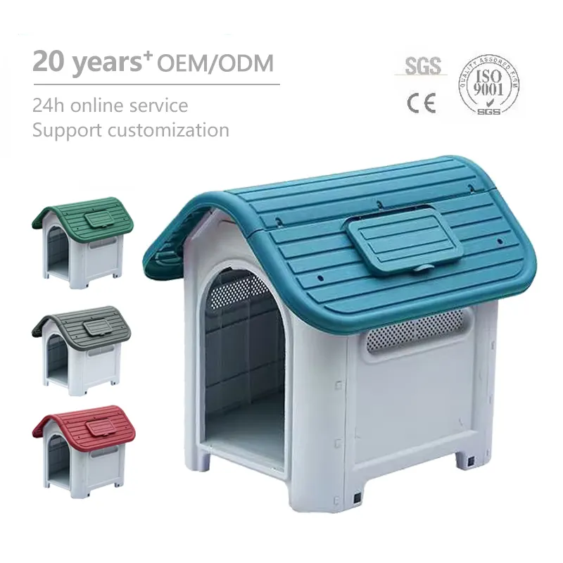 Plastica eco-friendly impermeabile a buon mercato moderno S/M/L grande mini piccolo grande esterno indoor di lusso in plastica gatto pet dog house