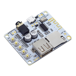 Placa receptora de Audio Bluetooth con ranura para tarjeta TF USB, salida de reproducción de decodificación, módulo de música estéreo inalámbrico de 2, 5V 2,1