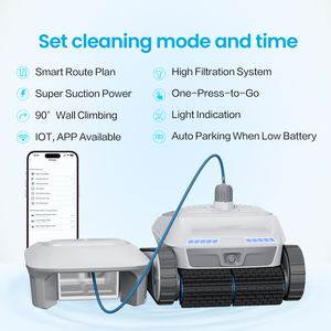 Airrobo เครื่องมือทำความสะอาดสระว่ายน้ำอัจฉริยะไร้สาย, เครื่องมือทำความสะอาดสระว่ายน้ำแบบหุ่นยนต์ไร้สายควบคุมผ่านแอป PC200ระยะไกล - Product Image 2