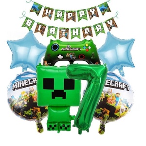 Bán Buôn <span class=keywords><strong>Minecraft</strong></span>-Chủ Đề Đảng Trang Trí Biểu Ngữ Và Số Lá Bóng Bay Đặt Trang Trí Sinh Nhật Đảng Trang Trí Nguồn Cung Cấp - Product Image 6
