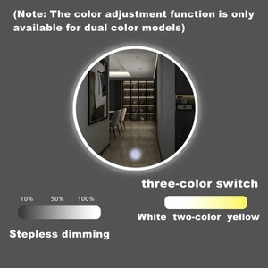 Sensor de atenuación táctil dual LED inteligente con fuente de alimentación incorporada Control de 24W de color simple/tres con función de desempañado - Product Image 6