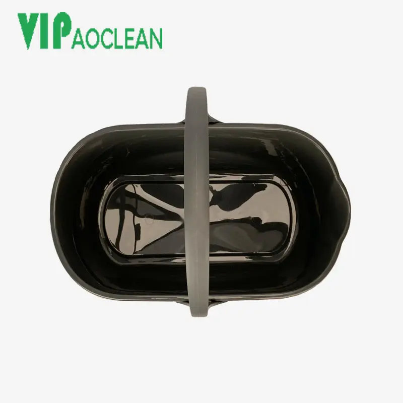 VIPaoclean seau à eau pliant en plastique noir seau de nettoyage de vadrouille seau de lavage de voiture
