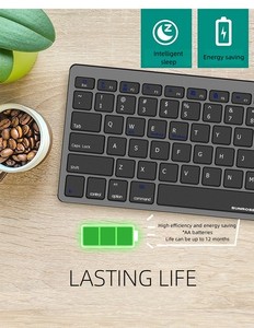 Benutzer definierte Aluminium legierung Metall Mini tragbare Mac Notebook Laptop Multimedia Computer Drahtlose Tastaturen - Product Image 5