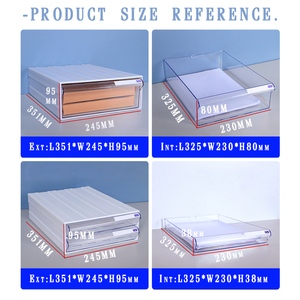 热销桌面多层防水文档收纳盒塑料文档A4纸收纳盒 - Product Image 2