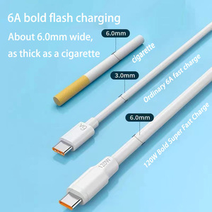 120W/6A bold flaş şarj, hızlı şarj/veri iki-in-one USB veri kablosu IP, tip-c, mikro tek telli tam uyumlu - Product Image 3