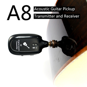 Fábrica al por mayor A8 sistema inalámbrico de guitarra sistema inalámbrico transmisor receptor de guitarra