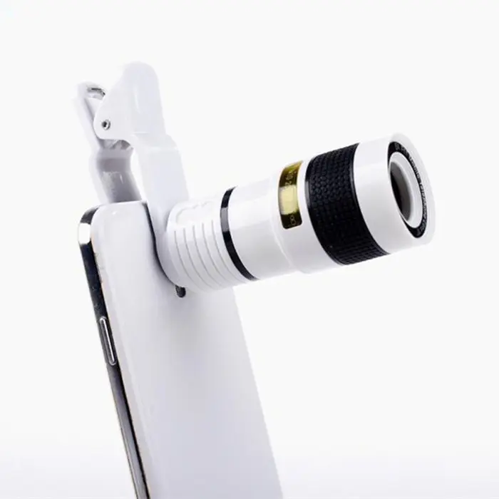 Universale Cell Phone Telescope Camera Lens Teleobiettivo 8X Zoom Messa A Fuoco Manuale Clip-on Obiettivo Della Fotocamera
