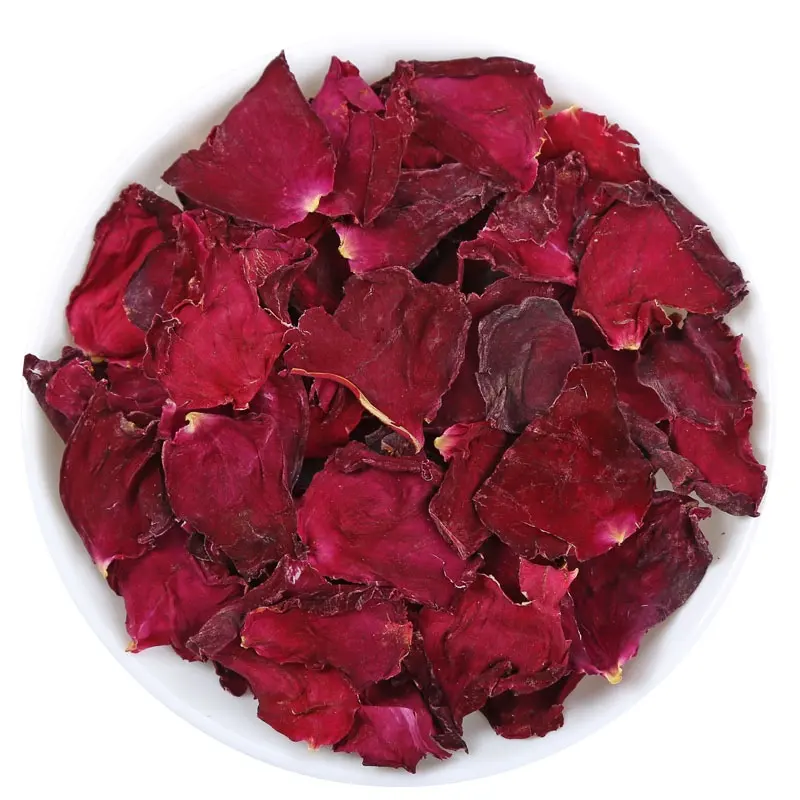 1 kg romantik önerisi atmosfer düğün renkli konfeti Spa banyo kurutulmuş petal koyu derin kırmızı dekorasyon için gül yaprakları