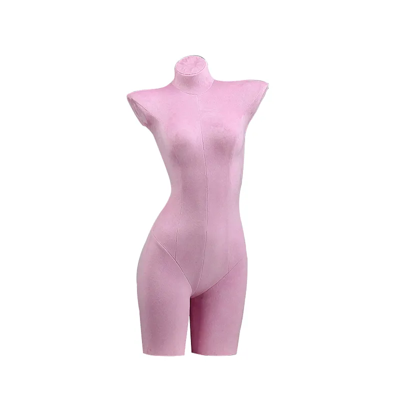 Clothing Dummy Underwear Model Props Purple Velvet Mannequin Breast Half Body Bra Pajama Display Velvet Mannequins Of Women
