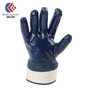 安全ニトリルコーティング手袋ニトリルグローブブルー - Product Image 4
