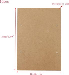 5 "x 7" MDF resim çerçevesi şövale geri fotoğraf için DIY masa karton arkaları cam çerçeveler için fotoğraflar fayans sanat - Product Image 2