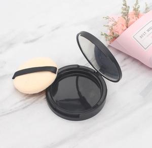 Forma rotonda scatola di polvere compatta vuota nero plastica pressata compatto contenitore di imballaggio in polvere con specchio - Product Image 2