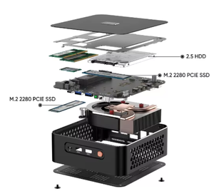 M600 rzyen 9 8945HS AMD Ai Mini PC 5 8645HS 2xDDR5 2xPCIe4 0 2x2.5g Win11 LAN มินิพีซีเดสก์ท็อปเกมคอมพิวเตอร์ WiFi6พีซี - Product Image 6
