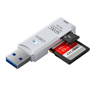 2合1 USB 3.0读卡器Micr sd卡读卡器usb适配器高速读卡器TF存储卡，用于电脑笔记本电脑配件 - Product Image 1