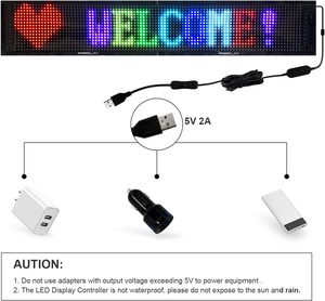 USB 5V LED segno, Bluetooth, controllo App, flessibile, programmabile Pattern di animazione di testo personalizzato scorrimento - Product Image 2