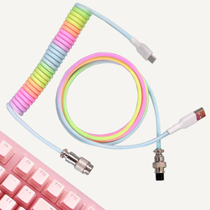 定制各种颜色的C形Usb usb-c圆盘形游戏键盘电缆和机械键盘电缆 - Product Image 1